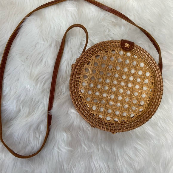 Rattan round bag crossbody - Picture 2 of 2